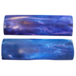 Paire de plaquettes en os de chameau stabilisé coloré Bleu foncé 127 x 38 x 6mm