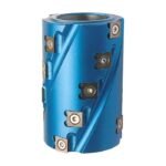 Porte-outils en alu hélicoïdal à calibrer et chantourner Ø 80 mm HT 80 AL 50 mm - Leman