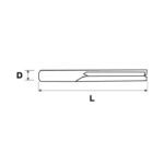 Mèche à mortaiser droite HSS Ø 6 LT 120 mm - gauche