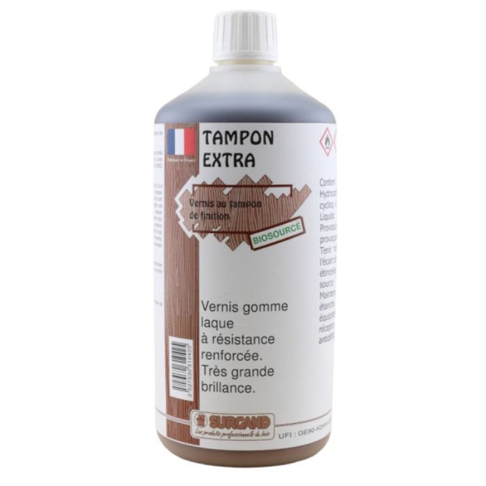 SU00081 Vernis au tampon SURGAND Extra – Gomme laque de finition 1 litre – Image 1