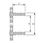 Jeu de mors dentés Vicmarc diamètre 48mm pour VM90 / VM100 – Image 2