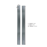 Fer de dégauchisseuse 
410x25x2,5 HSS - Isocèle