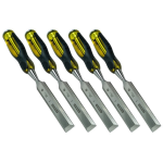 Jeu de 5 ciseaux à bois Stanley Fatmax 6-10-15-20-25 mm