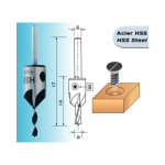 Mèche à bois diamètre 6mm + fraisoir HSS