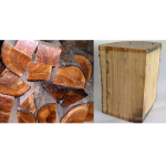 Carrelet de bois d'olivier 50 x 50 x 200mm