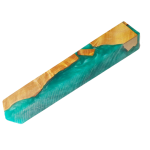 Carrelet hybride résine et loupe d'érable stabilisée 20 x 20 x 130 mm verte / jauneAttention quantité limitée