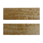 Paire de plaquettes en Citronnier de Ceylan ondé ou moiré 6 x 40 x 120mm