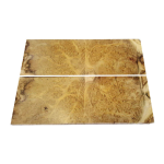 Paire de plaquettes en Loupe d'Acacia 6 x 40 x 120mm