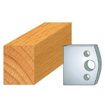 Jeu de 2 fers feuillure N°000 
40 mm - Isocèle