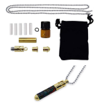 Kit collier / pendentif diffuseur d'huiles essentielles - DORE