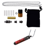 Kit collier / pendentif diffuseur d'huiles essentielles - GUN METAL