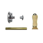 Manche pour blaireau en kit, finition Chromée