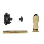 Manche pour blaireau en kit, finition Gun Metal