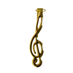 Clip doré forme Clef de Sol pour stylo de 7mm