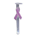 Clip chromé sigle "ruban rose" pour stylo Gamme Euro uniquement