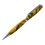 Mécanisme de stylo à bille 7mm "Nelly" - Chromé avec clips noir.