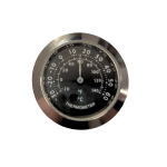 Thermomètre diamètre 37 mm chromé à encastrer fond noir