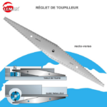 Réglet de toupilleur 500 x 65 x 2 mm - Leman