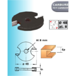 Lame à rainer plate pour arbre Isocèleépaisseur 1,5