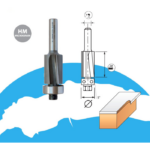 Mèche d’affleureuse biaisée à carbure micrograin Leman Ø 19 mm – Queue 6 mm