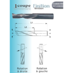 Mèche à défoncer 7011 
Diamètre 6 LU17 
spirale négative coupe à droite