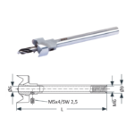 Mèche à chapelle acier spécial au chrome  Diamètre 30mm long 100mm
Système 3 Queue de 9mm