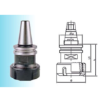 Arbre porte pince GR25 serrage maxi 25 à droite cone ISO30