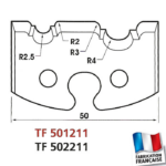 Jeu de 2 fers profilés hauteur 50mm
Epaisseur 5.5 mm