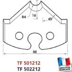 Jeu de 2 fers profilés hauteur 50mm
Epaisseur 5.5 mm