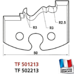 Jeu de 2 fers profilés hauteur 50mm
Epaisseur 5.5 mm