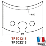 Jeu de 2 contre-fers profilés hauteur 50mm