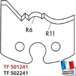 Jeu de 2 fers profilés hauteur 50mm