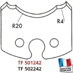 Jeu de 2 fers profilés hauteur 50mm