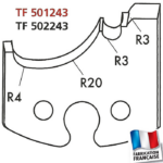 Jeu de 2 contre-fers profilés hauteur 50mm
Epaisseur 5.5mm