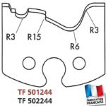 Jeu de 2 fers profilés hauteur 50mm