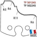 Jeu de 2 contre-fers profilés hauteur 50mm
Epaisseur 5.5mm