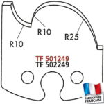 Jeu de 2 fers profilés hauteur 50mm