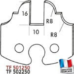 Jeu de 2 fers profilés hauteur 50mm