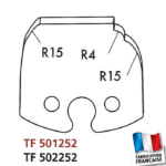 Jeu de 2 fers profilés hauteur 50mm