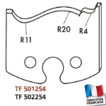 Jeu de 2 fers profilés hauteur 50mm