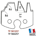 Jeu de 2 fers profilés hauteur 50mm