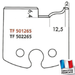 Jeu de 2 fers profilés hauteur 50mm