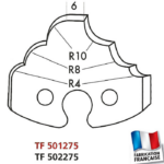 Jeu de 2 fers profilés hauteur 50mm