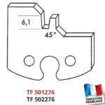 Jeu de 2 fers profilés hauteur 50mm