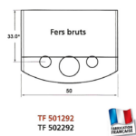 Jeu de 2 fers profilés hauteur 50mm