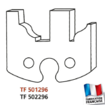 Jeu de 2 fers profilés hauteur 50mm