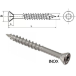 Vis pour terrasse tete fraisee reduite 6 lobes inox 5x60
boîte de 200