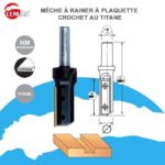 Mèche à rainer à plaquette queue de 8 Leman Ø 10 LU 20 LT63