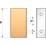 Jeu de 2 fers profilés haut 90mm code 955134
Isocèle