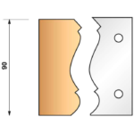 Jeu de 2 fers profilés haut 90mm code 955305
Isocèle